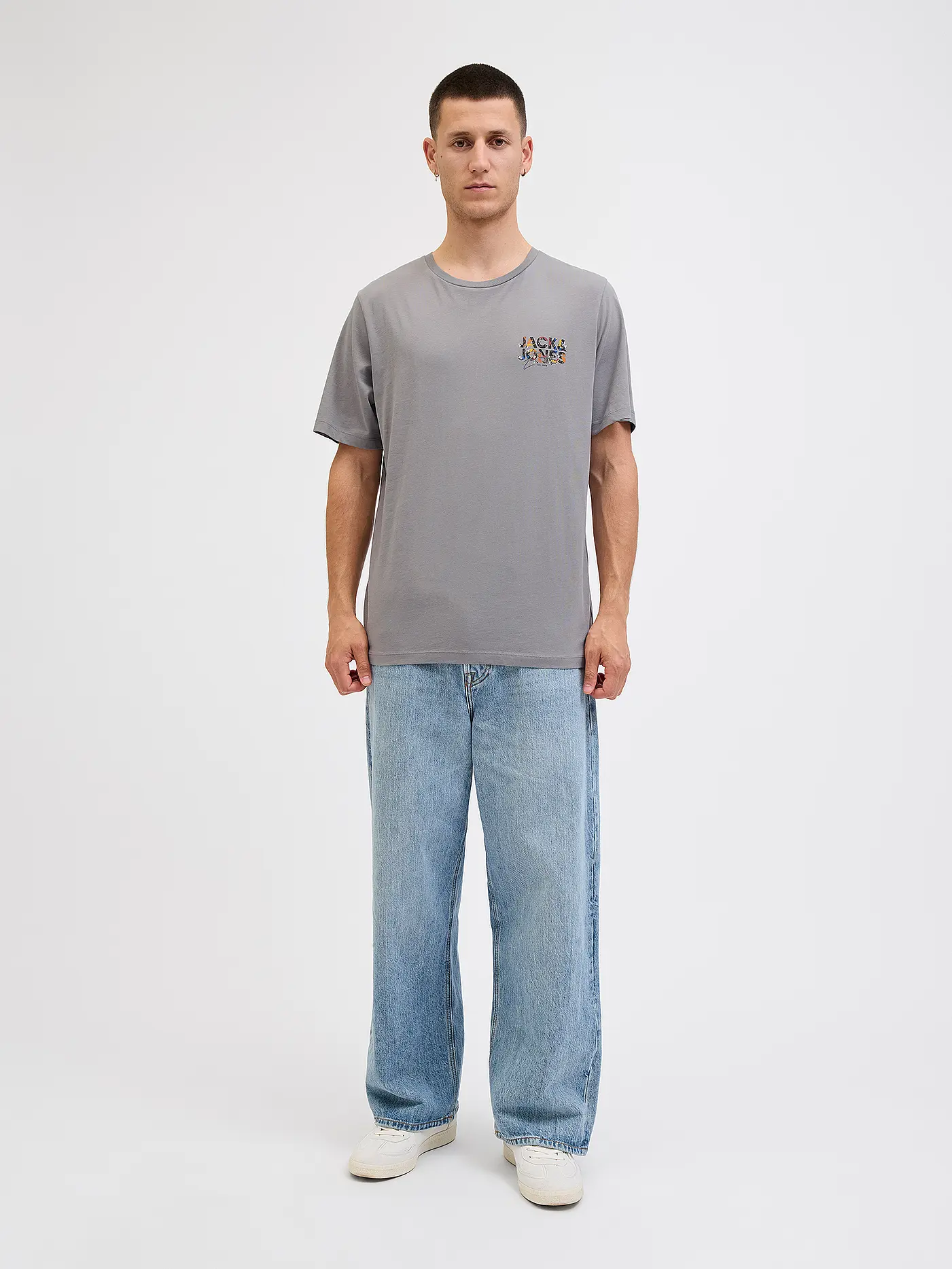 JACK & JONES | T-Shirt JJGEPLAS | grau